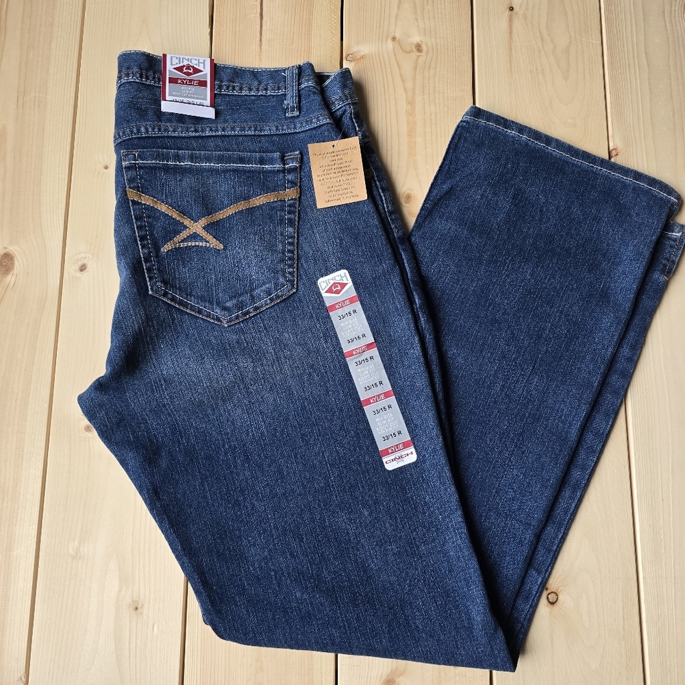 Cinch Kylie Mid Rise Slim Fit Boot Cut Jeans 33/15 Reg MJ80053071 NWT